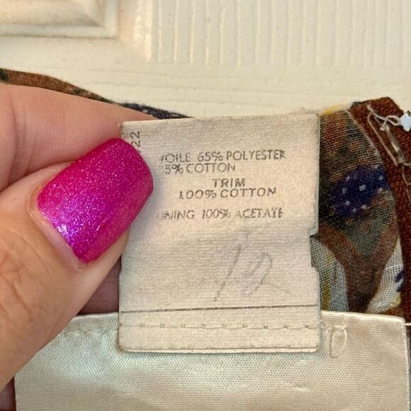 intage Gunne Sax by Jessica 70s San Francisco Bohemian Batik Crochet Maxi Dress - Picture 4 of 9